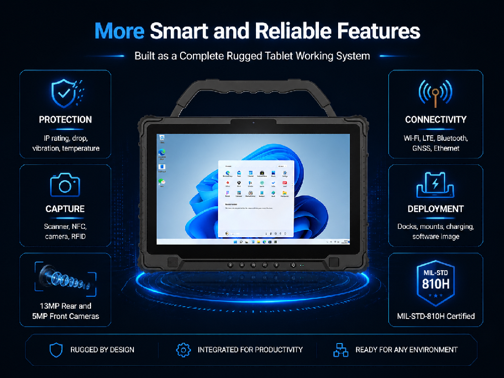 Tablette robuste integrated rugged device design