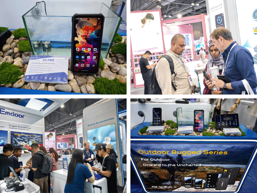 Visitors exploring Emdoor rugged devices designed for outdoor, logistics, Et construction scenarios Visitors exploring Emdoor rugged devices designed for outdoor, logistics, Et construction scenarios