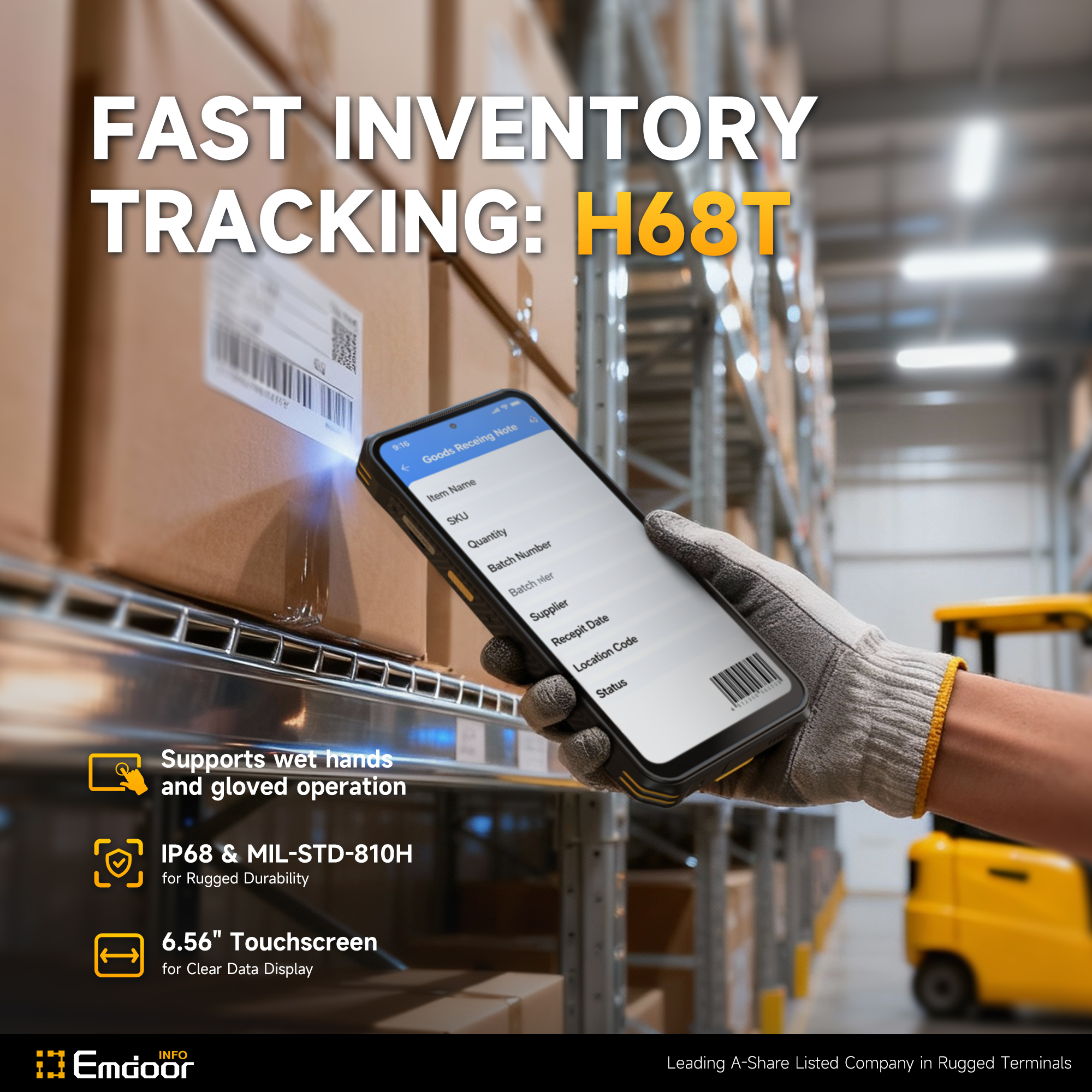 Its high-performance scanning engine enables fast, accurate barcode capture