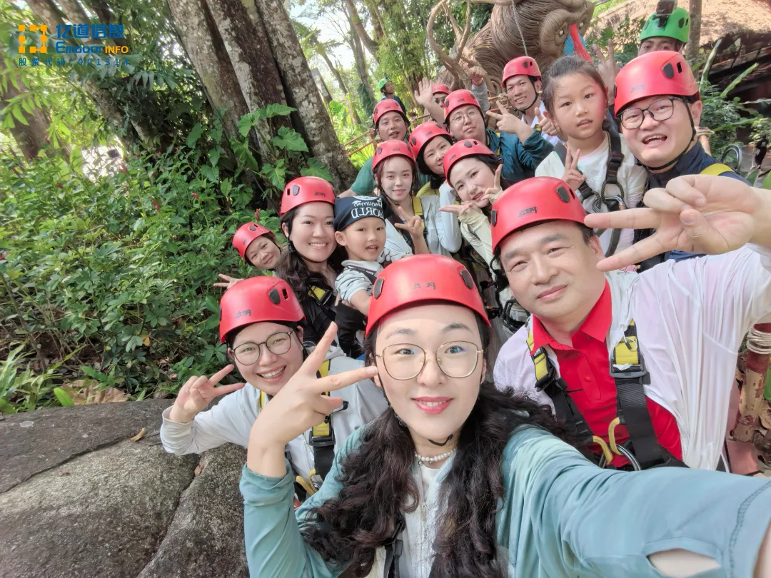 Emdoor team ziplining