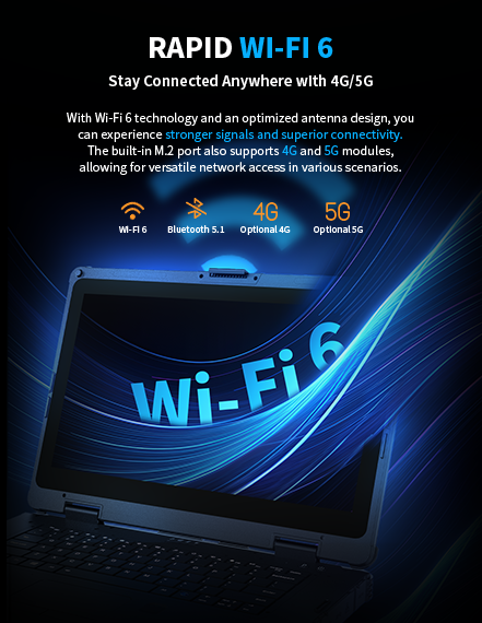 An overview of the laptop's extensive connectivity, showcasing its Thunderbolt 4, HDMI, USB, and legacy COM ports for limitless functional expansion.