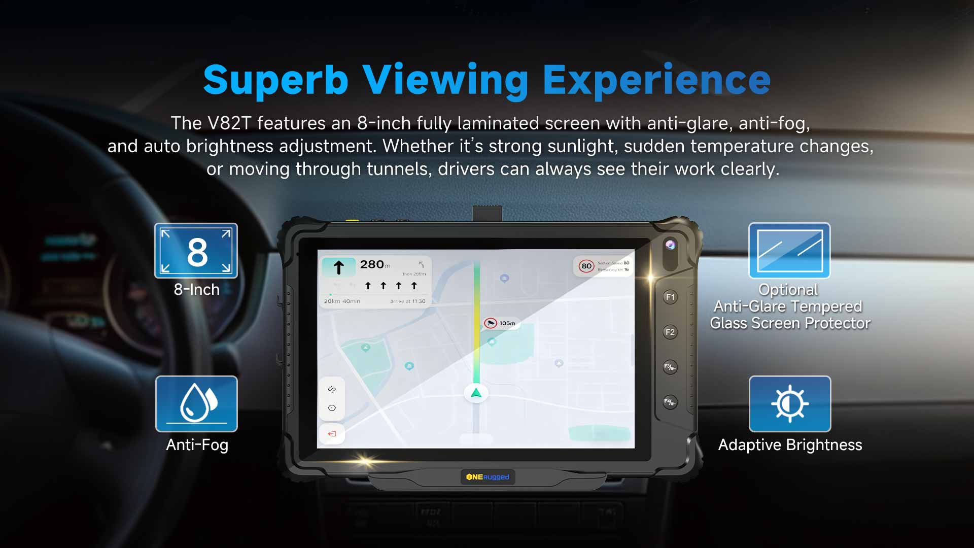 Superbe Expérience de visionnement with 8-inch Screen