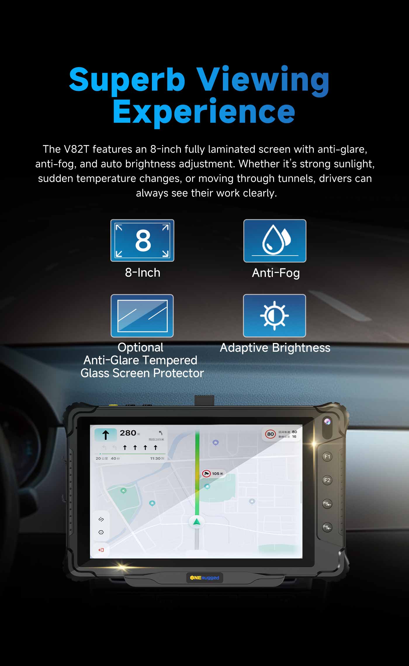 Superbe Expérience de visionnement with 8-inch Screen