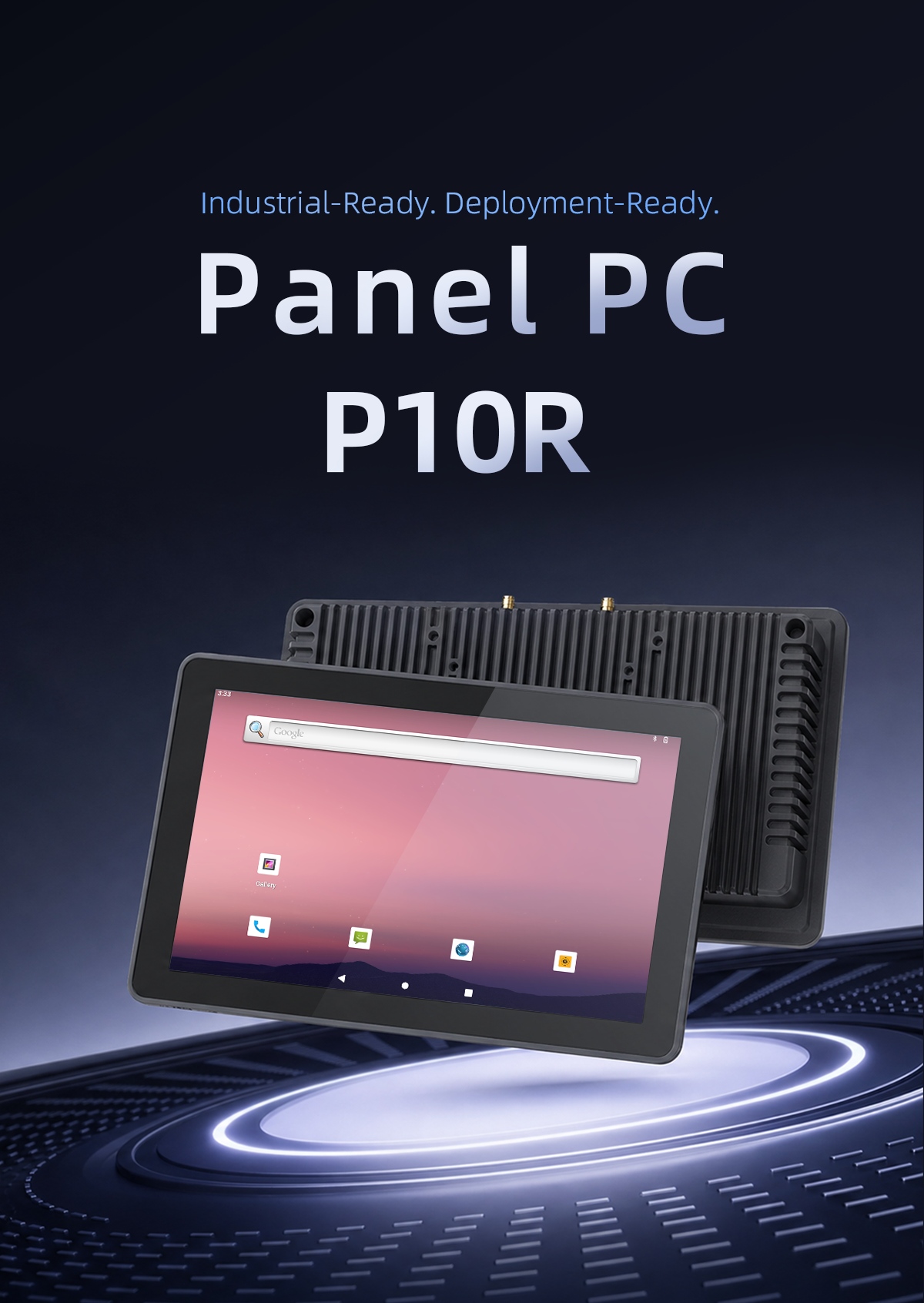P10R Android industrial panel PC with RK3568 processor for industrial edge computing